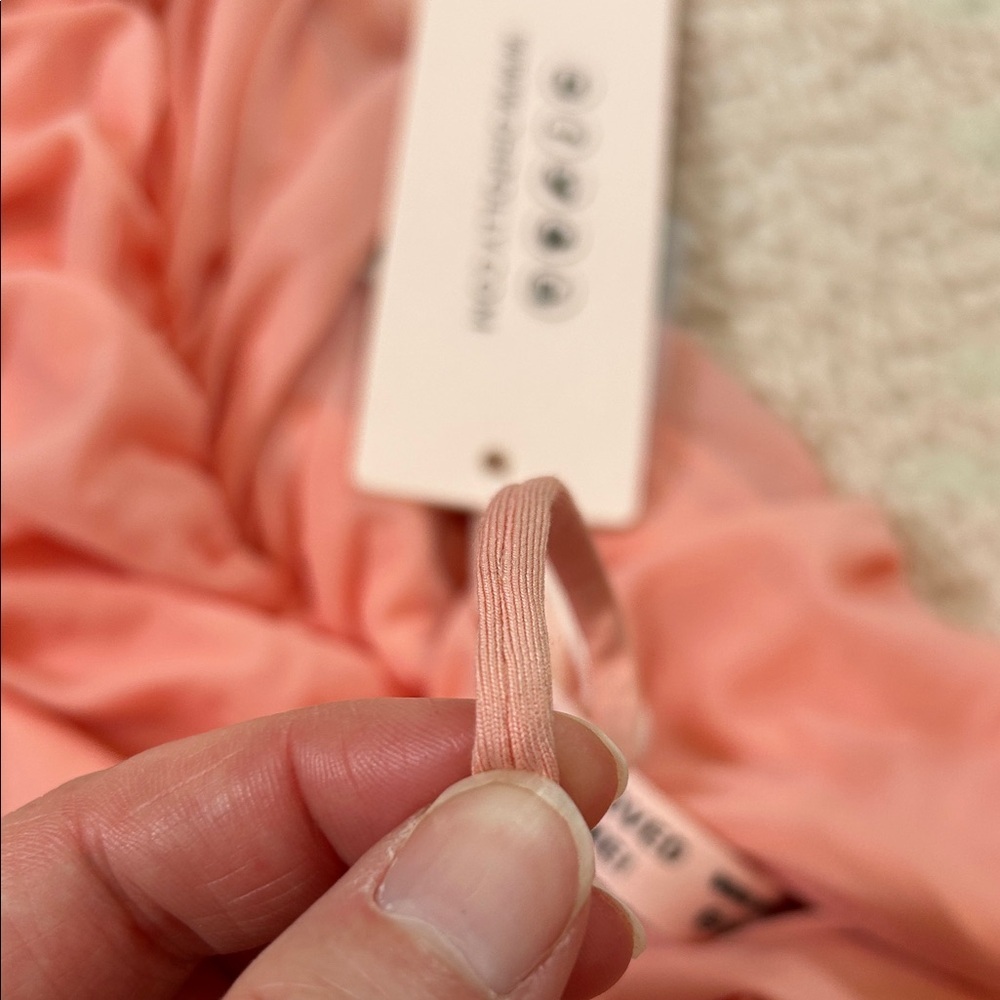NWT Oh Polly Mesh Mini‎ Dress Size US6 Clubbing Strappy Back Peach Love Island - Picture 11 of 13